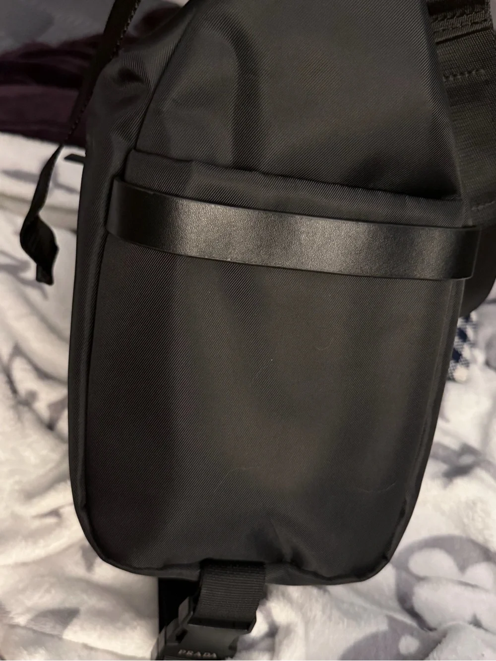 Source Unknown Black Nylon Crossbody Shoulder Bag